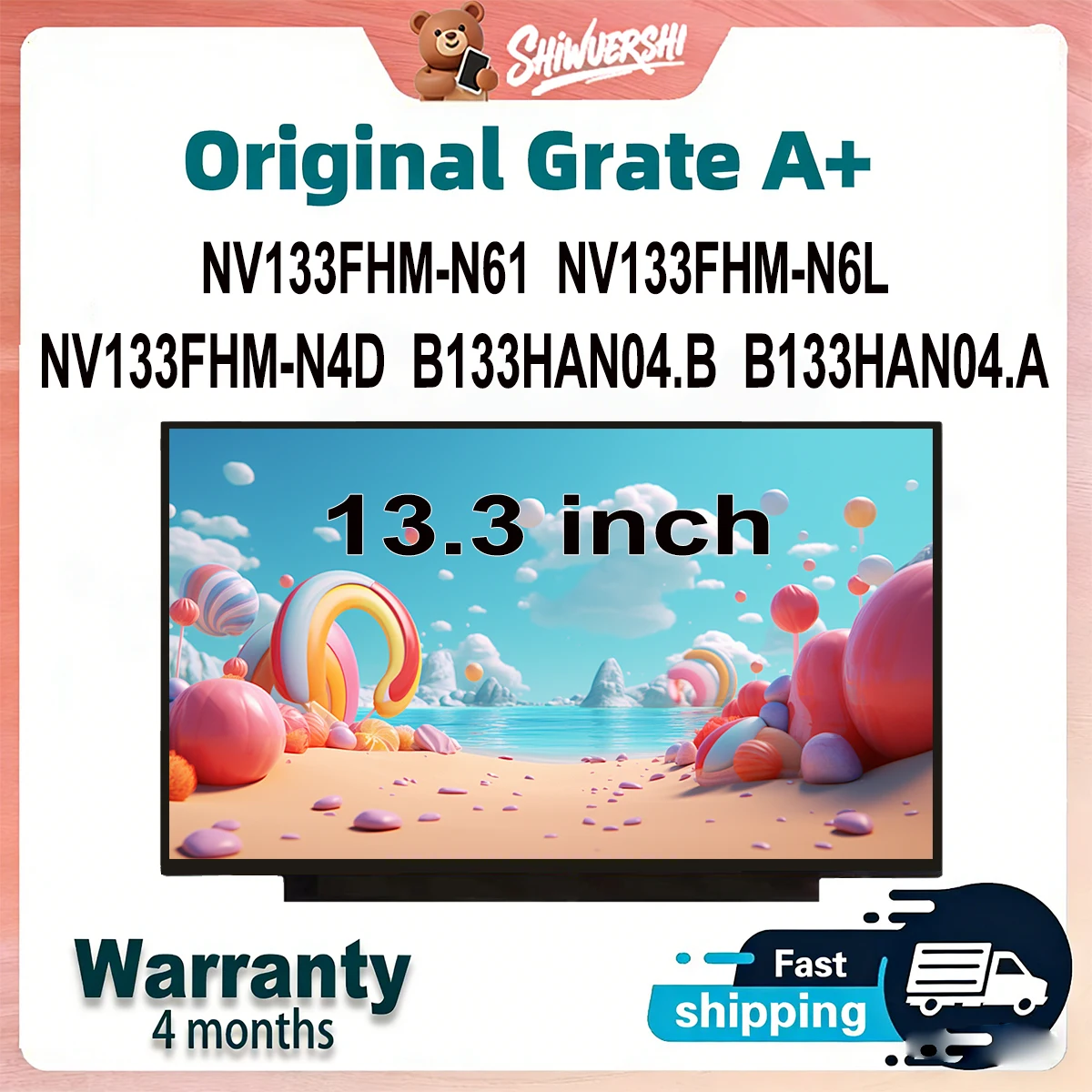 

Wholesale 13.3" Slim Laptop Lcd Screen Monitor Panel NV133FHM N61 NV133FHM N6L NV133FHM N4D B133HAN04.B B133HAN04.A