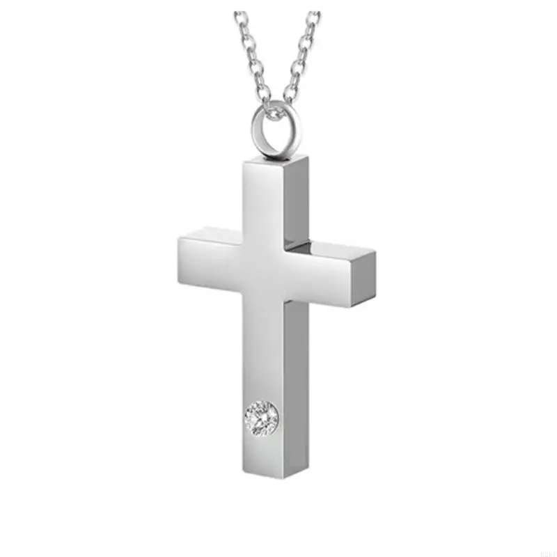 B2RF a forma incrociata Piet Ashes Thoughs Necket Neckt Memorial Urn Urn Pendant Neckace 2pcs