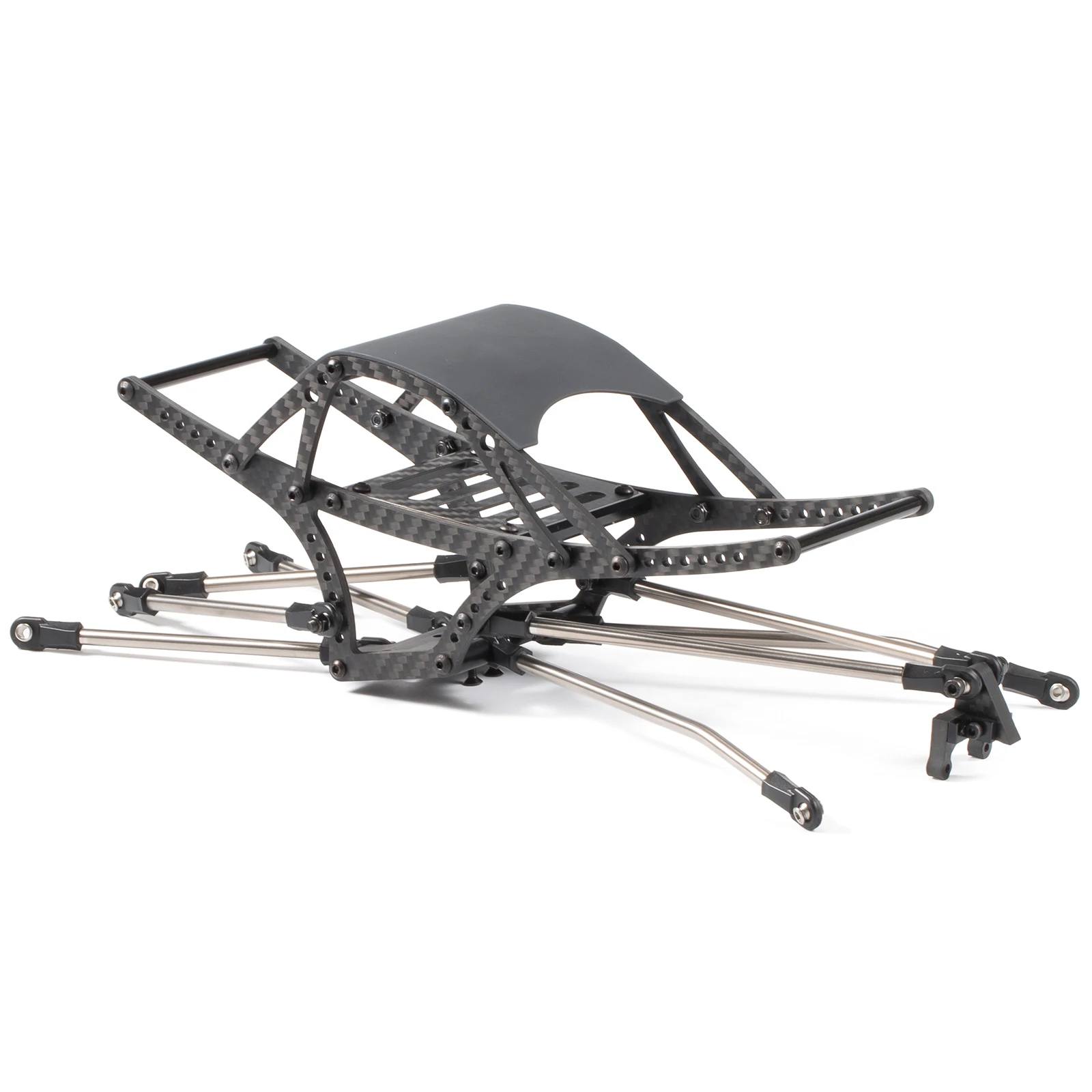 Kit Sasis Sangkar LCG Karbon dan Set Tautan Titanium untuk Poros Portal Axial Capra Sportsman 2.2S Pembuatan Perayap Kelas Super Shafty