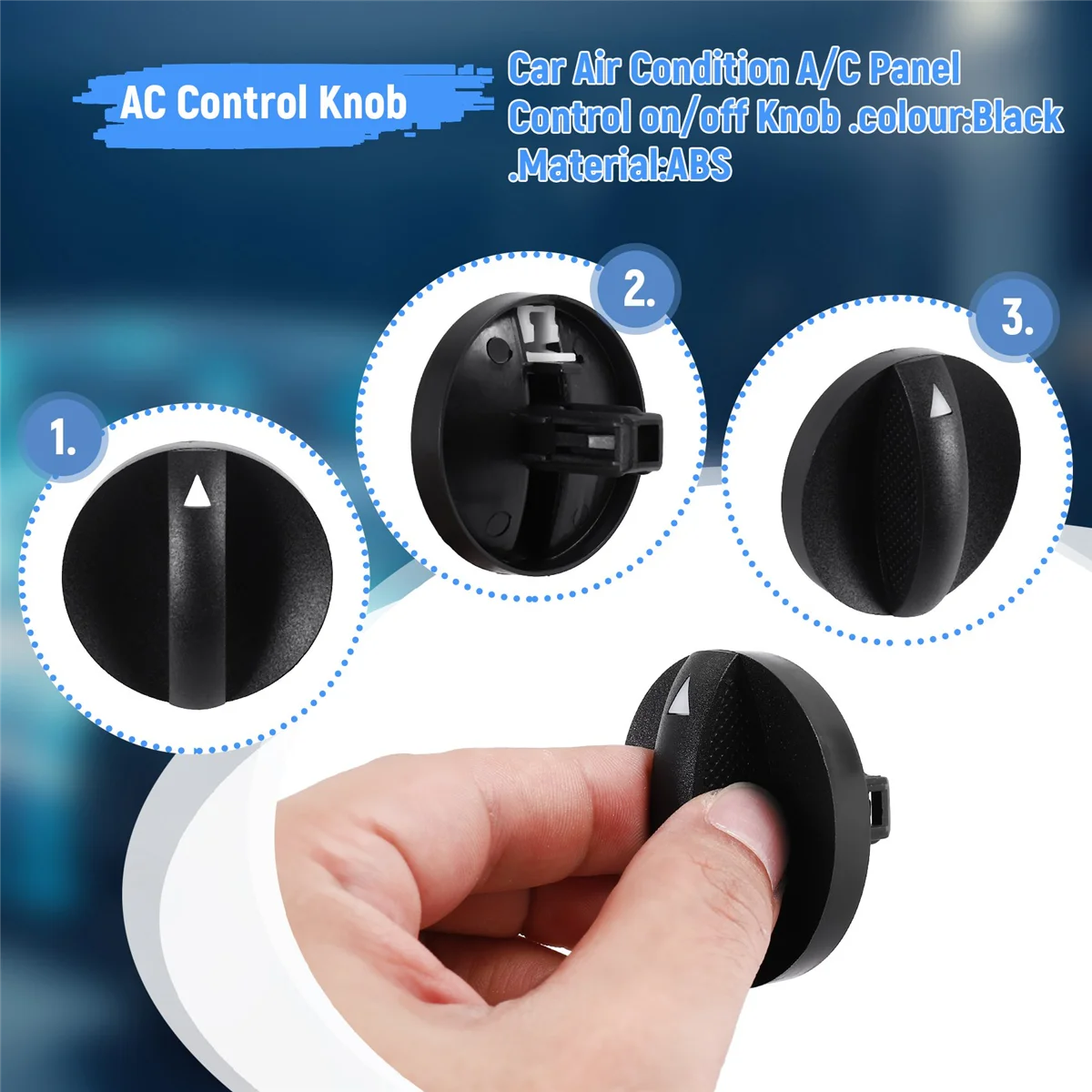 Car Air Condition A/C Panel Control Switch Knob Black for 2004-2011 55905-0K011 559050K011