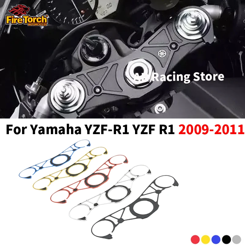 For Yamaha YZF-R1 YZF R1 YZFR1 2009 2010 2011 Motorcycle Tank Protection Plate Fork Badge Steering Bracket Cover Decal Sticker