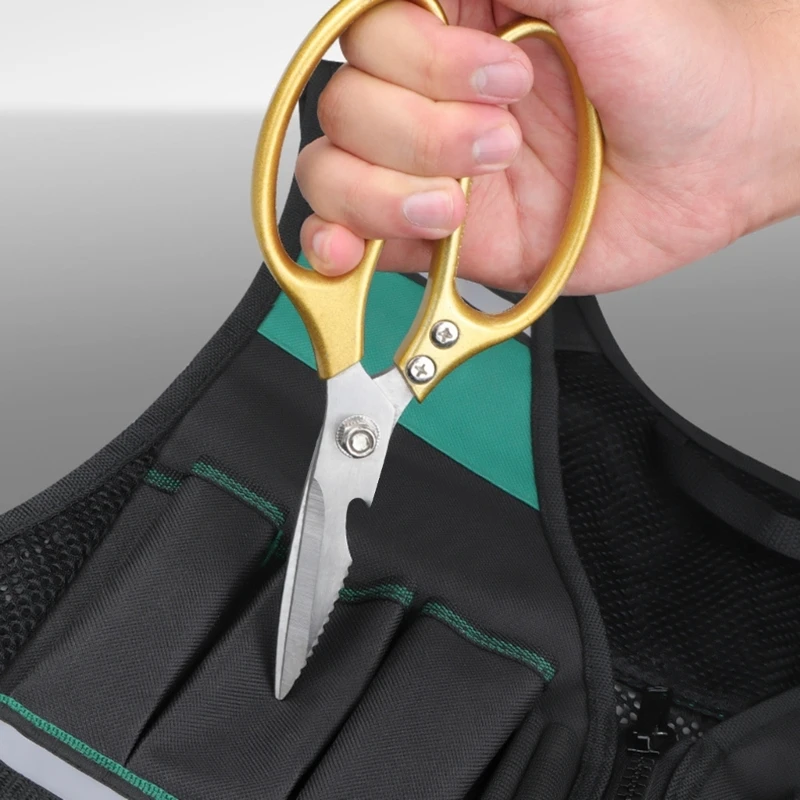 Multi pocket Men's Workwear Vest For Construction With High Visibility Features