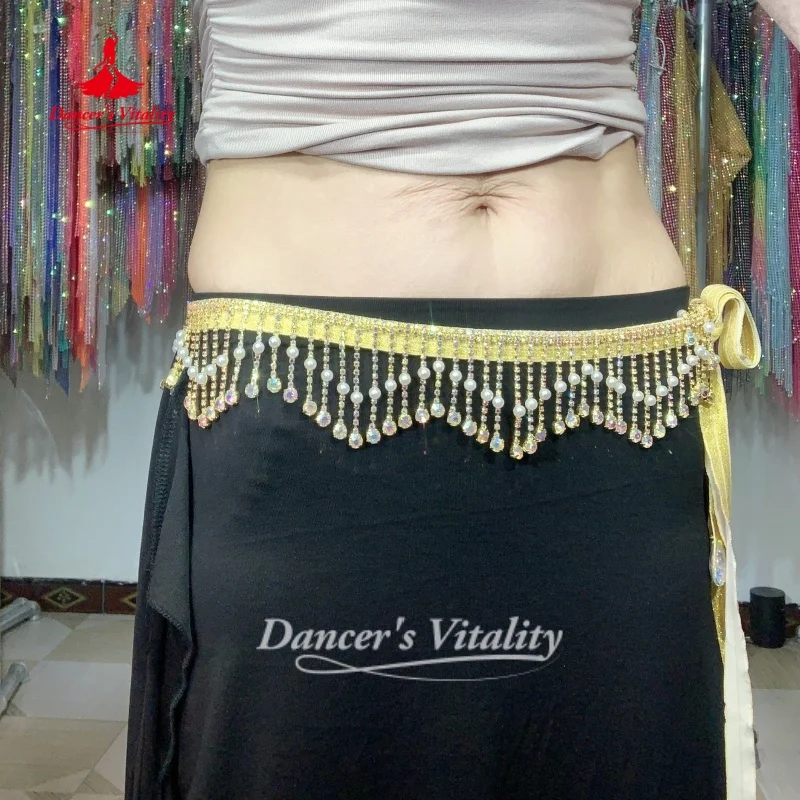 Bauchtanz-Übungszubehör: Quasten-Taillenkette für Damen, Erwachsene und Kinder – Orientalische Tanz-Performance-Gürtel für Tänzerinnen-Vitalität
