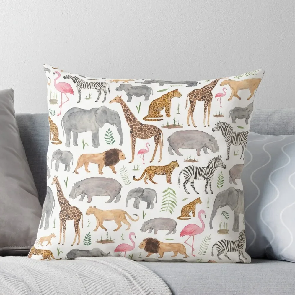 

Safari Animals Throw Pillow Sofa Cushions bed pillows