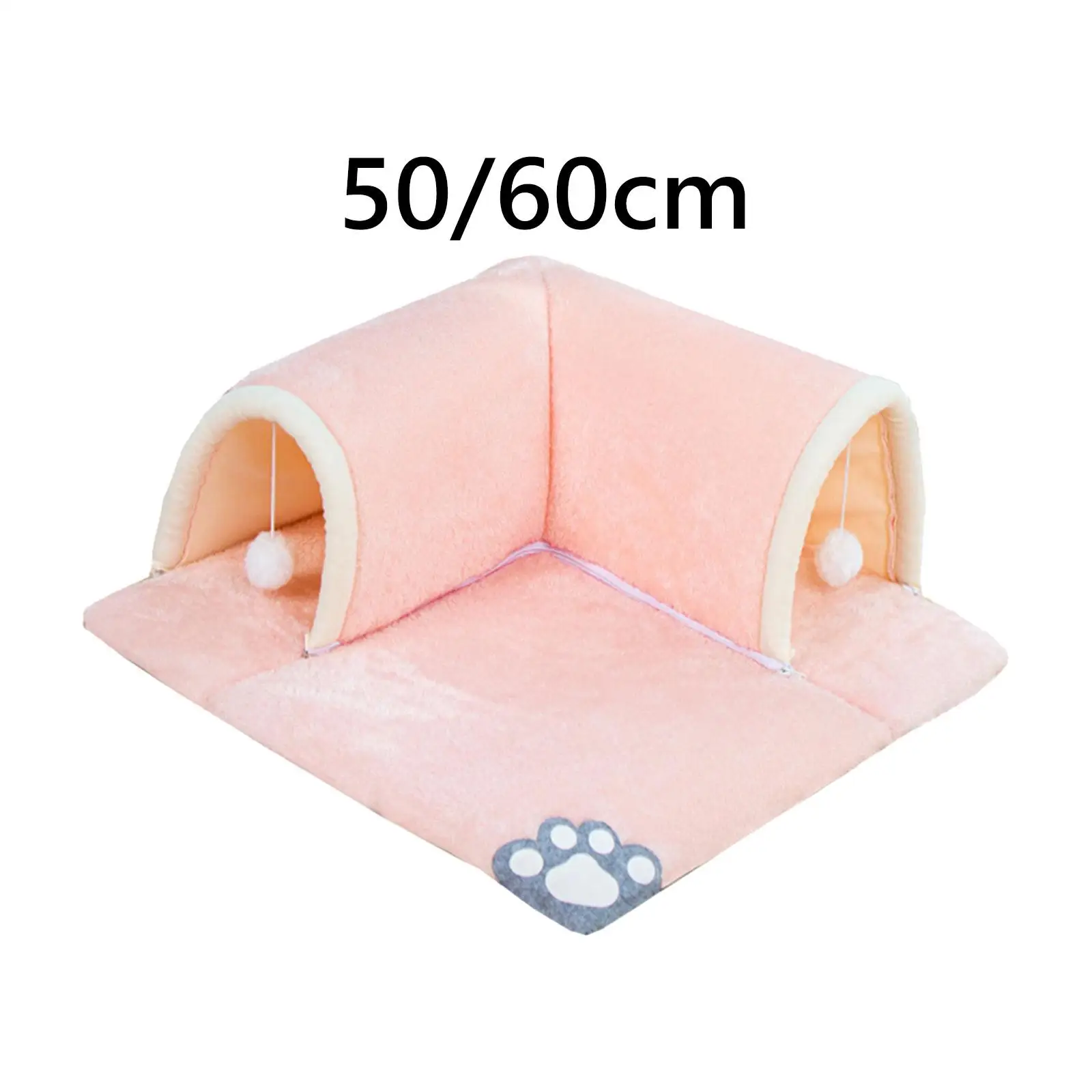 Cat Tunnel Folded Cat Interactive Toy Home Amusement Play House Cat Passage Kittens with Ball Kitten Tunnel Tube Kitten Nest