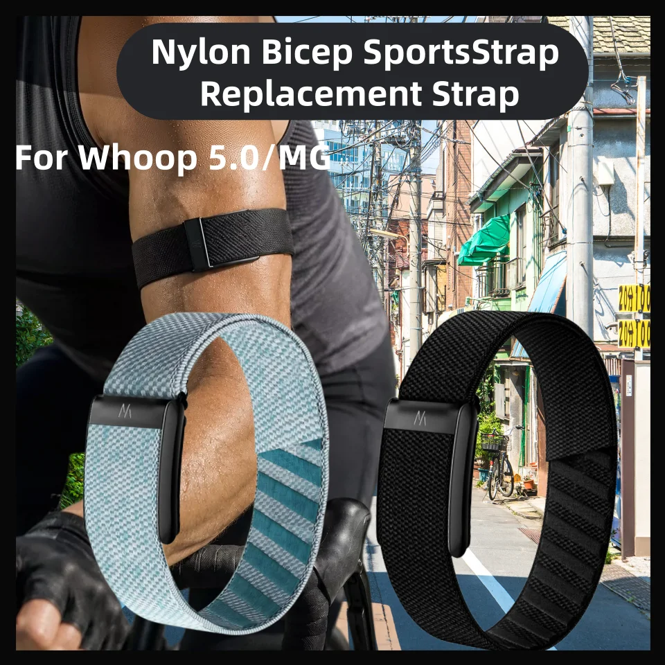 Nylon Bicep Arm Band Adjustable Breathable Sports Replacement Wristband Strap For Whoop 5.0/MG Fitness Tracker Accessories