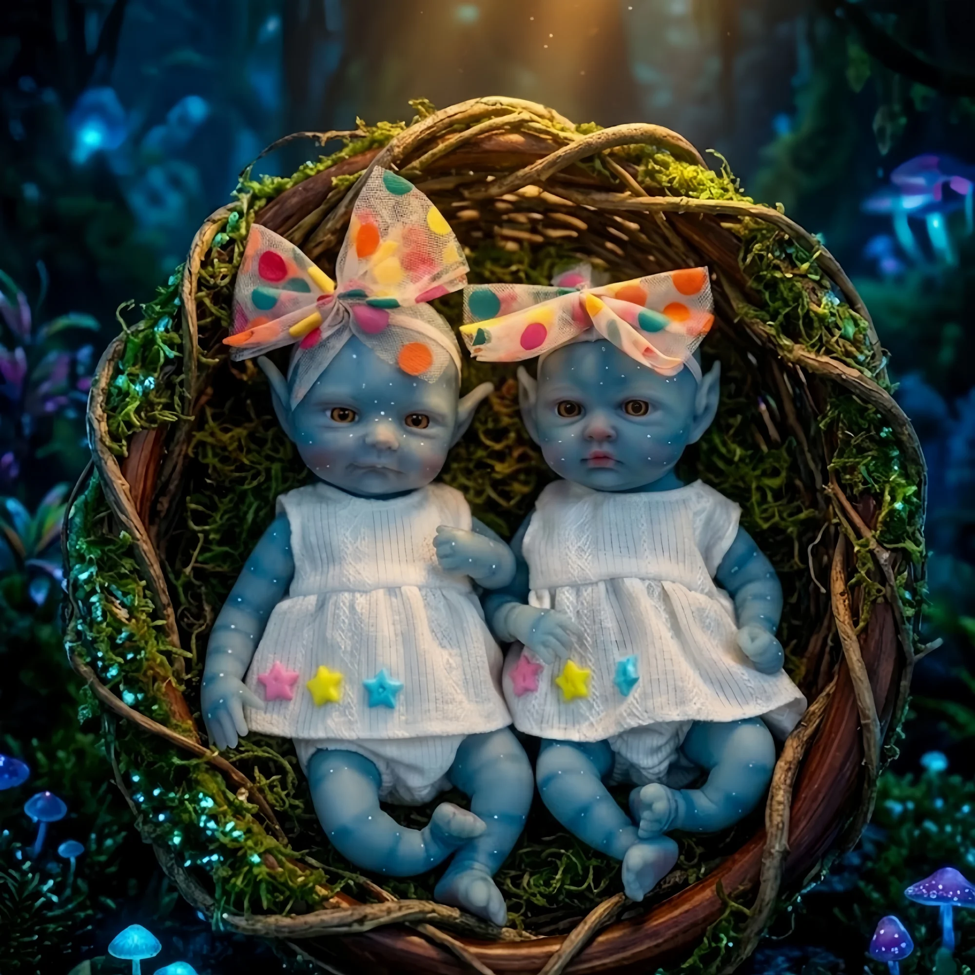 

20cm Avatar Full Body bebe reborn de silicona Doll With Open Eyes Waterproof Soft Touch Body Handmade Soft Lifelike Newborn Doll