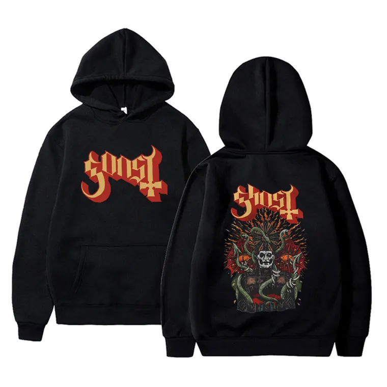 

Rock Band Ghost Hoodie Serpent Graphic Hoodies Men Vintage Gothic Punk Metal Sweatshirt Male Fleece Oversized Hooded Pullover