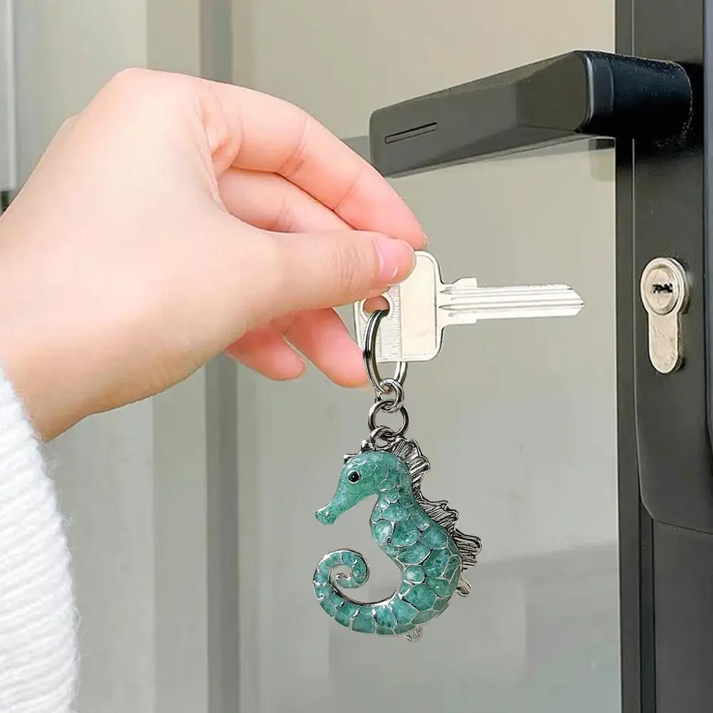 

Sea Blue Ocean Animal Keychain Collection Vibrant Cobalt Blue Design Keychain Whimsical Penguin Turtle Starfish Animal Keychain