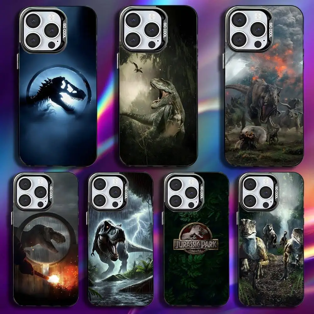 

J-Jurassic Park Dinosaur World Phone Case For iPhone 16,15,14,13,12,11,Pro,Max,Plus,Mini,XS,SE Anti Fall Black Matte Hard Bumper