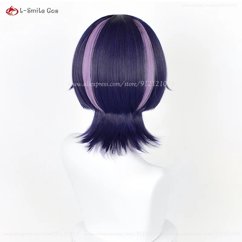  Scaramouche Cosplay Wig Short Wanderer Wigs Heat Resistant Party Balladeer Kunikuzushi Kabukimono Wig + Wig Cap