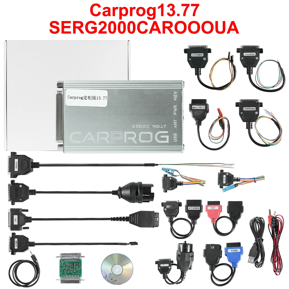 2025 Carprog V13.77 SERG2000CAR000UA Carprog 8.21 Full Adapters CarProg Online Programmer Auto