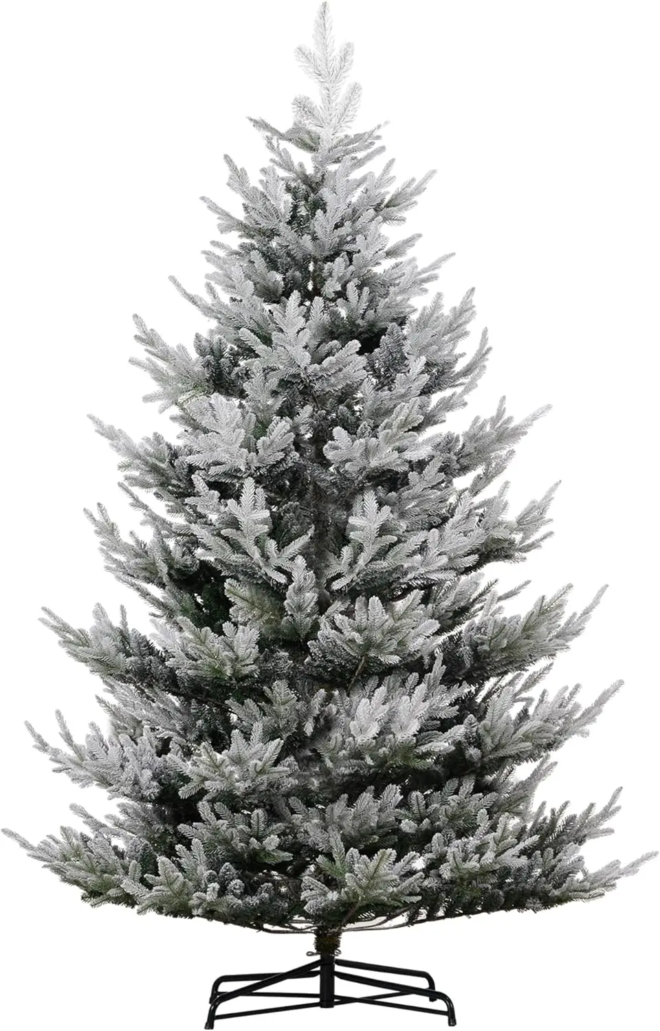 HOMCOM 9 Foot Artificial Christmas Tree, Pine Hinged Xmas Tree with 1939 Realistic Branches, Steel Base, Auto Open, Green