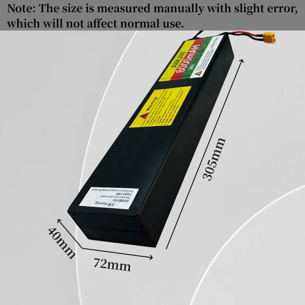 10S3P 18650 Lithium-Ion Battery Pack 36V 8000mAH, Suitable for KUGOO S1/S2/S3 Electric Scooters