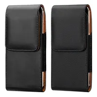 Universal Leather Case for iPhone Samsung Huawei Xiaomi Mens Waist Pack Belt Clip Bag for 3.5-6.3\