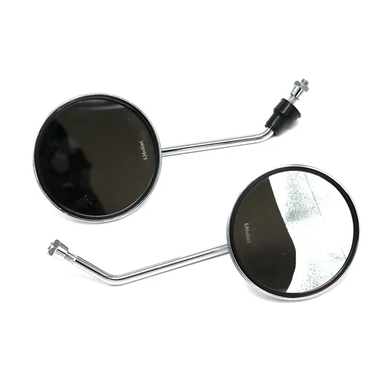 LMoDri 2 Pieces/ Pair Motorcycle Back View Mirror Electric Bicycle Rearview Mirrors Moped Side Mirror 8mm Round