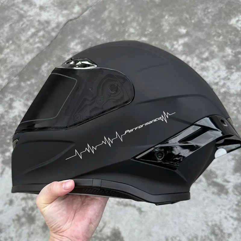 

Heartbeat Performance Motorcycle Sticker Helmet Fuel Tank Vinyl Decal Durable Weatherproof Easy Apply Bike Accessories Paster