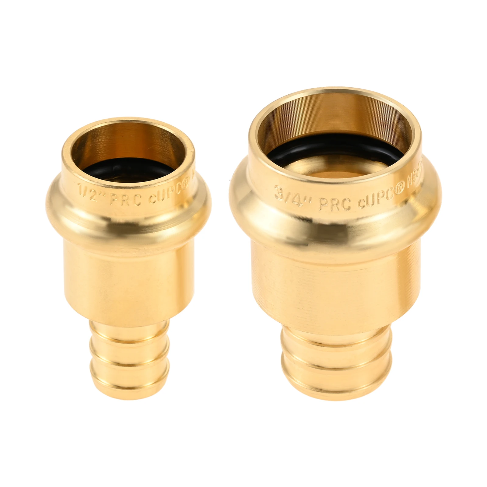 10pcs Lead-free Copper to PEX Adapter 1/2Inch or 3/4Inch Press Fittings Quick Connection of Copper Tube and PEX-B Pipe 300 PSI
