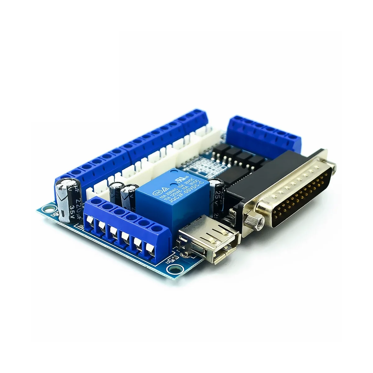 MACH3-Interface Board com adaptador Optoacoplador, CNC 5 eixos Stepper Motor Driver + cabo USB
