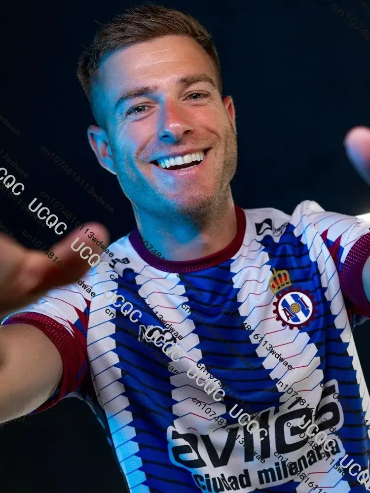 AliExpress NONE 25-26 Hot-selling Spain Football Real Avilés Jersey Men's Tshirt Quick Drying 3D Breathable Boys New Train Match Special Jersey