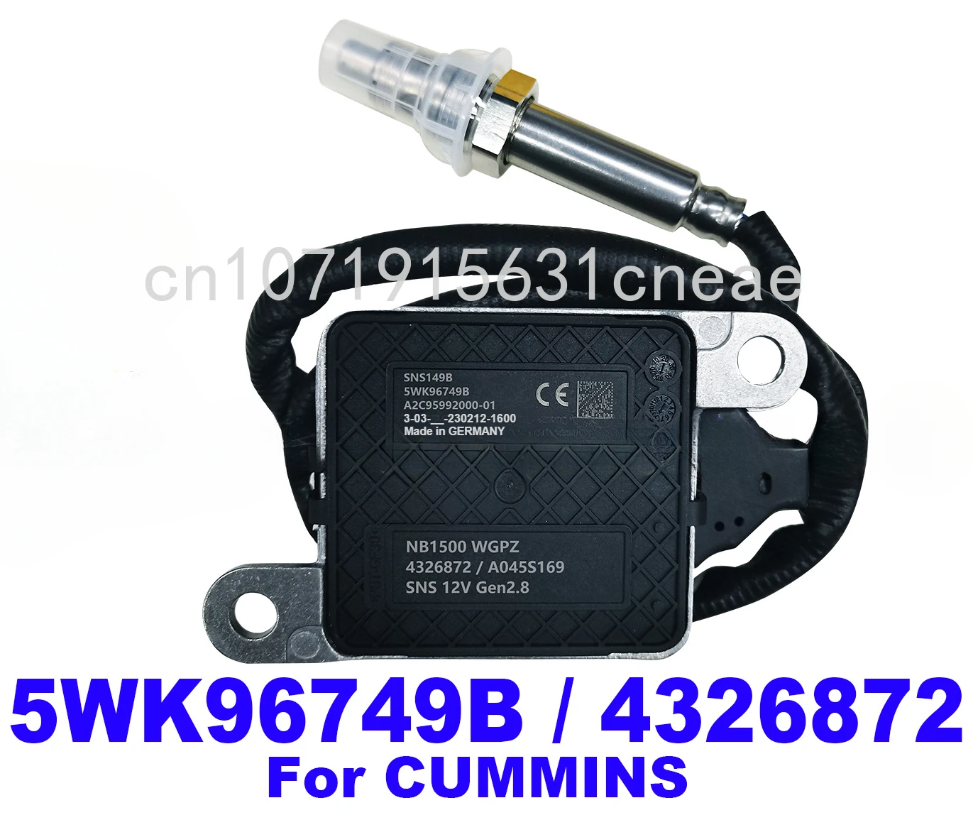 4326872 5WK96749B Nitrogen Oxygen Sensor NOX Sensor For Cummins Motor Ces Sns GEN2.8