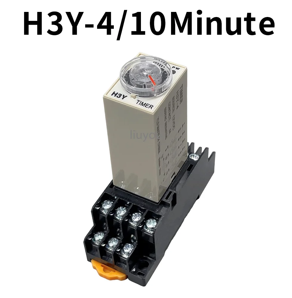 タイマーddpdt,H3Y-4電源,H3Y-4ピン,1セット,Minute-60Minute-60秒/3 220V,110v,24v,12v