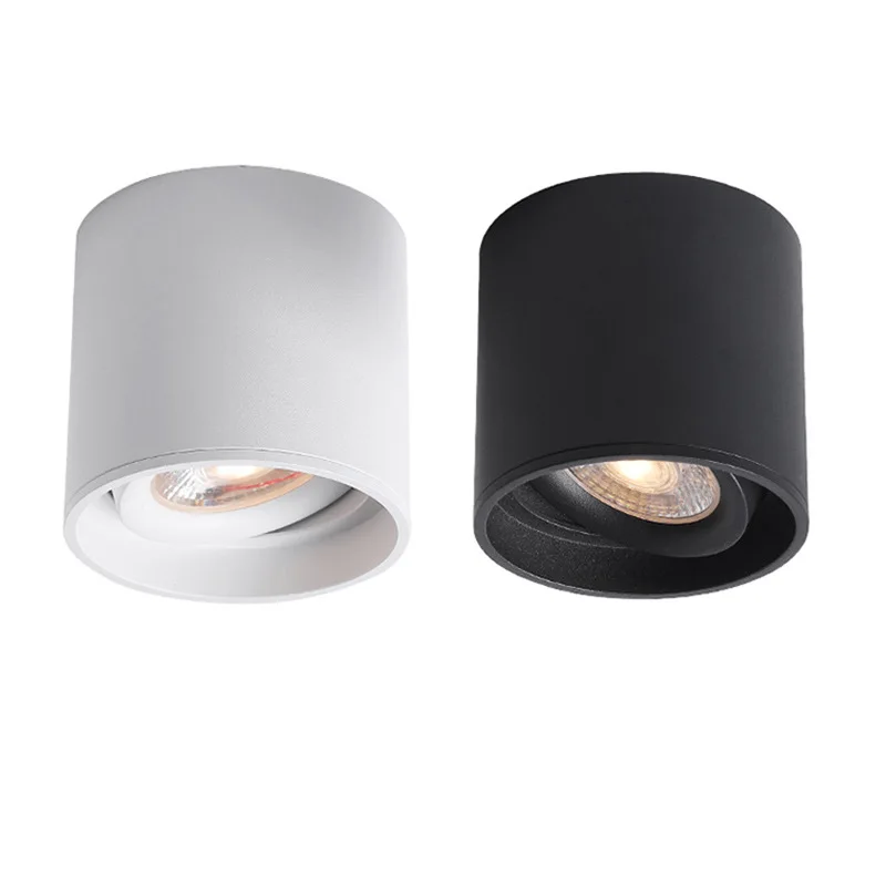 

Cylindrical Aluminum Ceiling Lamp Surface Mounted Downlight Indoor Lighting Spot Light Beam Angle Adjustable