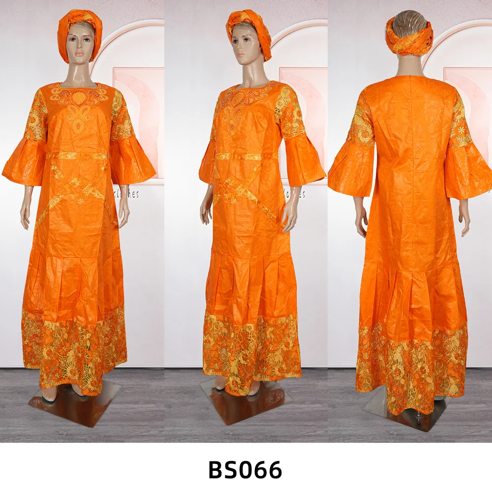 

Elegant African Dresses for Women Dashiki Traditional Clothing Ankara Lace Embroidery Gown Plus Size Wedding Party Long Dress