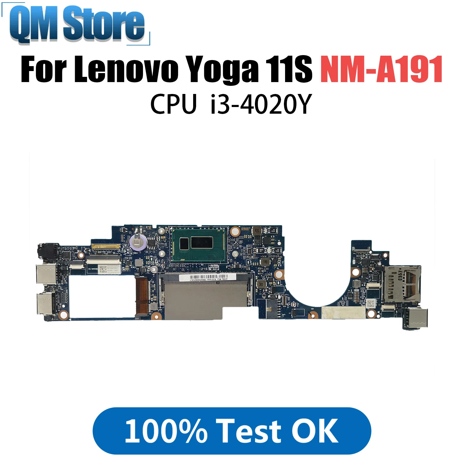 

For Lenovo Yoga 11S laptop motherboard AIUU0 NM-A191 motherboard 90004935 CPU i3-4020Y DDR3L tested 100% work