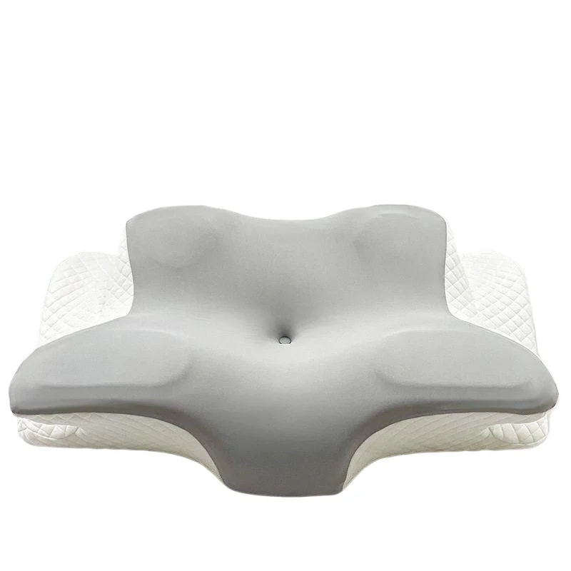 2026 new disc-shaped horn pillow neck protection massage disc-shaped multi-functional pillow 62x41x8m