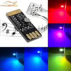 Car USB Dome Reading Light Music-Activated Dimmable RGB Led 5V Atmosphere Decorative Emergency Voice Trunk Interior Ambient Lamp