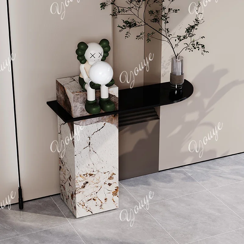 XM Metal Modern Console Table Midcentry Nordic Lobby Luxury Console Table Hallway Entrance Wohnzimmer Tisch Living Room Furnitur