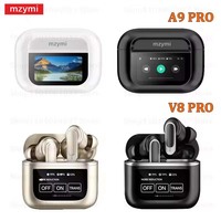 Mzymi A9 PRO/V8 PRO Wireless Earbuds ANC Bluetooth5.4 LED Screen Earphones In Ear Sport Headphones HIFI Stereo Headsets for IOS