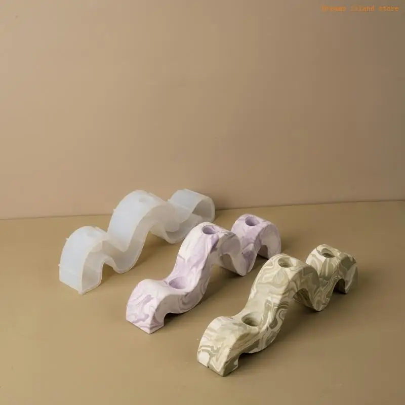 Художественные геометрические изогнутые силиконы плесень для Diy Hales Stand Projects HX6C