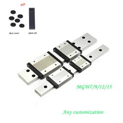 CNC 3D Printer Linear Rail SlideMGW7 MGW9 MGW12 MGW15 Widen Guide Rail Miniature MGN Linear Guide MGW Carriage300 400 500 1000mm