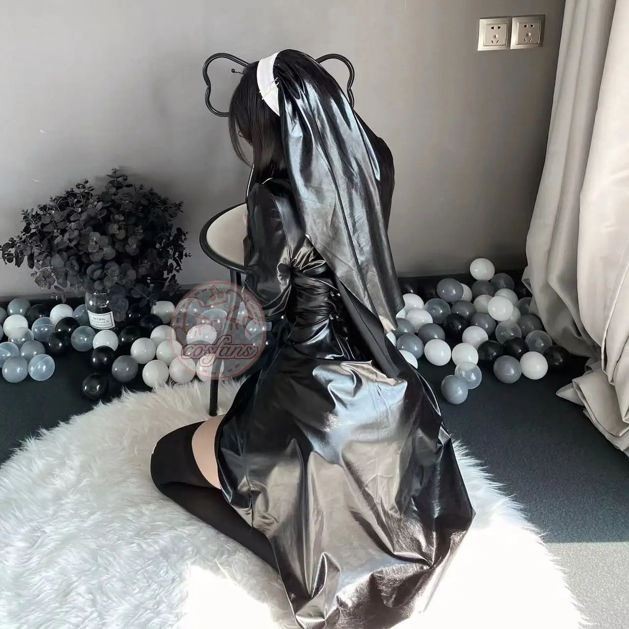 คอสเพลย์ latex nun เครื่องแต่งกายหนังเล่นตามบทบาท Santa Claus คริสต์มาสปีใหม่ชุดชั้นในเซ็กซี่ร้อนและเร้าอารมณ์ sweetheart