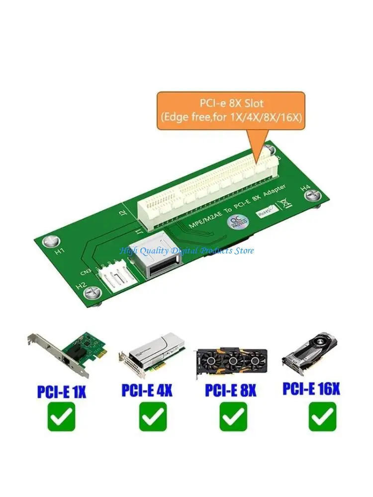

U2JE Mini PCIe to PCIe 8x Extension Cable FPC Кабель 107x42 мм (вертикальная установка)