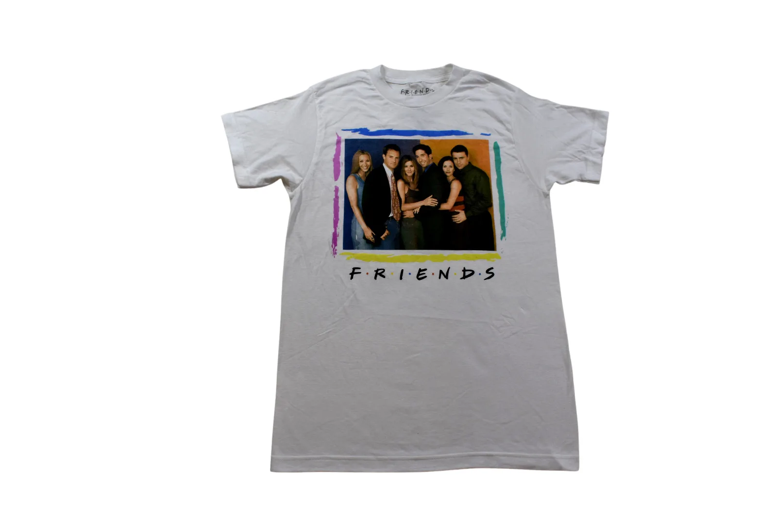 Friends Television Series Mens Full Cast Photo White T Shirt New S M