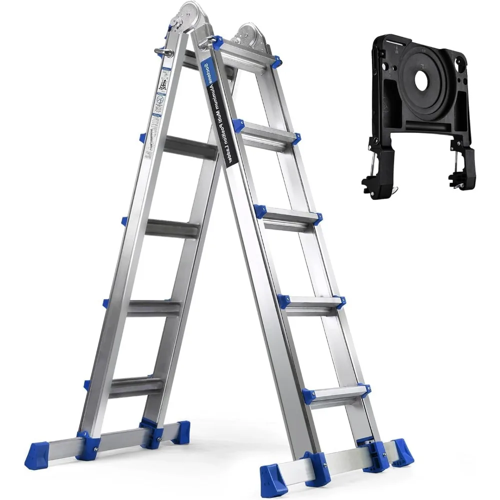 Extension Ladder,Multi Position Ladder with Removable Tool Tray and Stabilizer Bar,330 lbs Capacity for Household