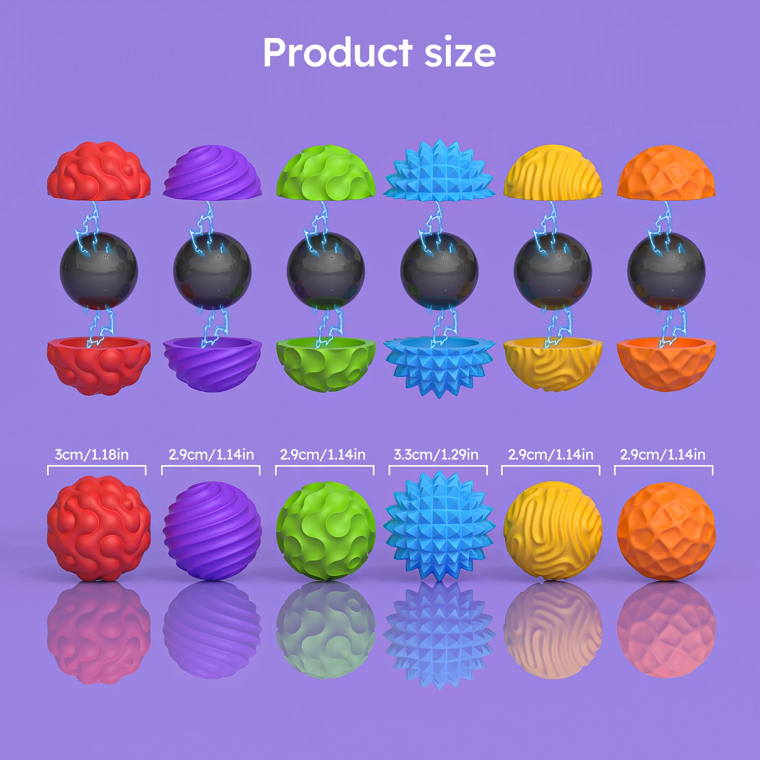 第二世代の自閉症を和らげるおもちゃ、子供と大人のためのストレス解消感覚玩具、シリコン製マグネットボール、フィジェットトイ、不安解消ボールにアップグレード