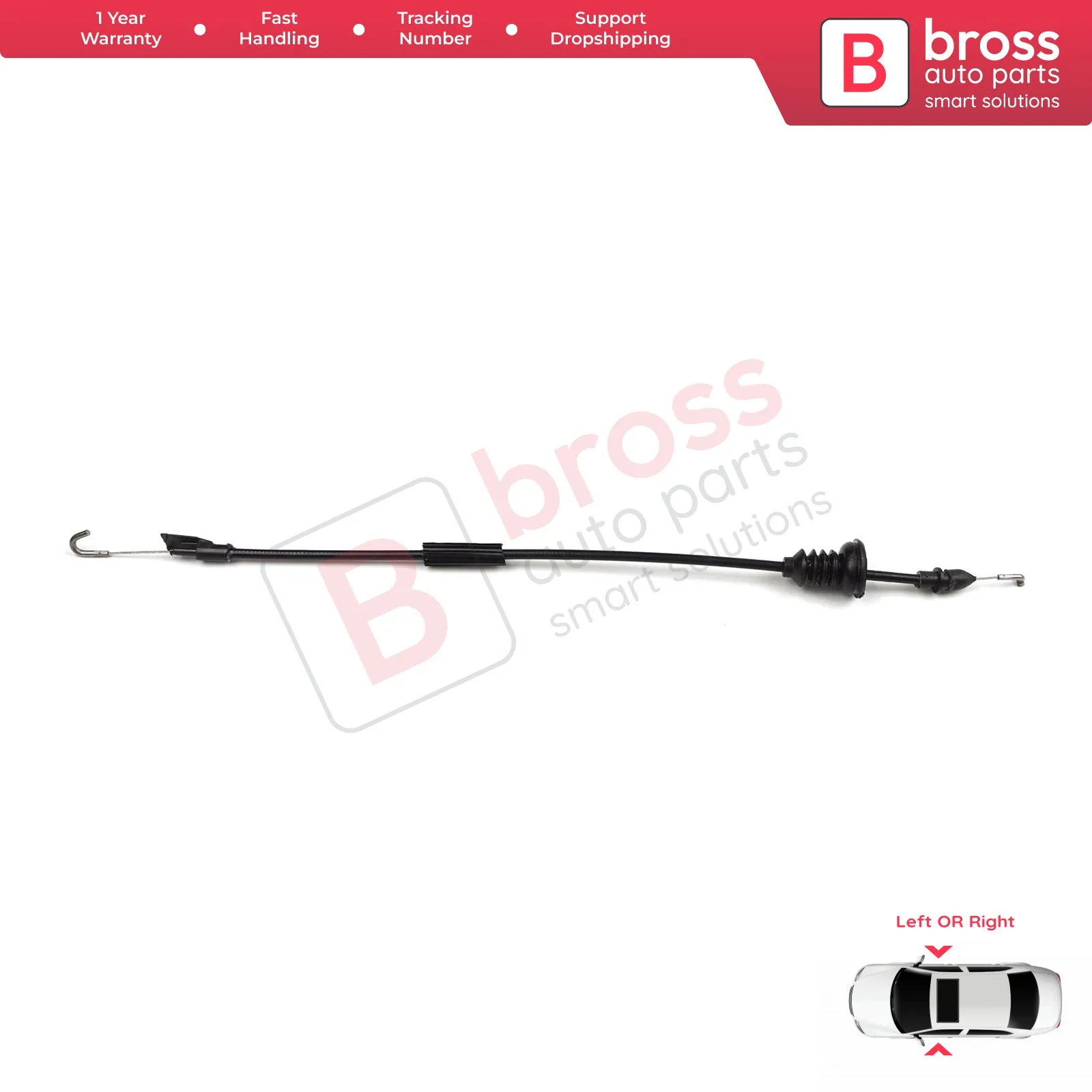 Bross BDP68 Inner Door Release Locking Latch Bowden Cable Front Right or Left 5 P08370858 for Seat Cordoba MK1 MK2 toledo MK2