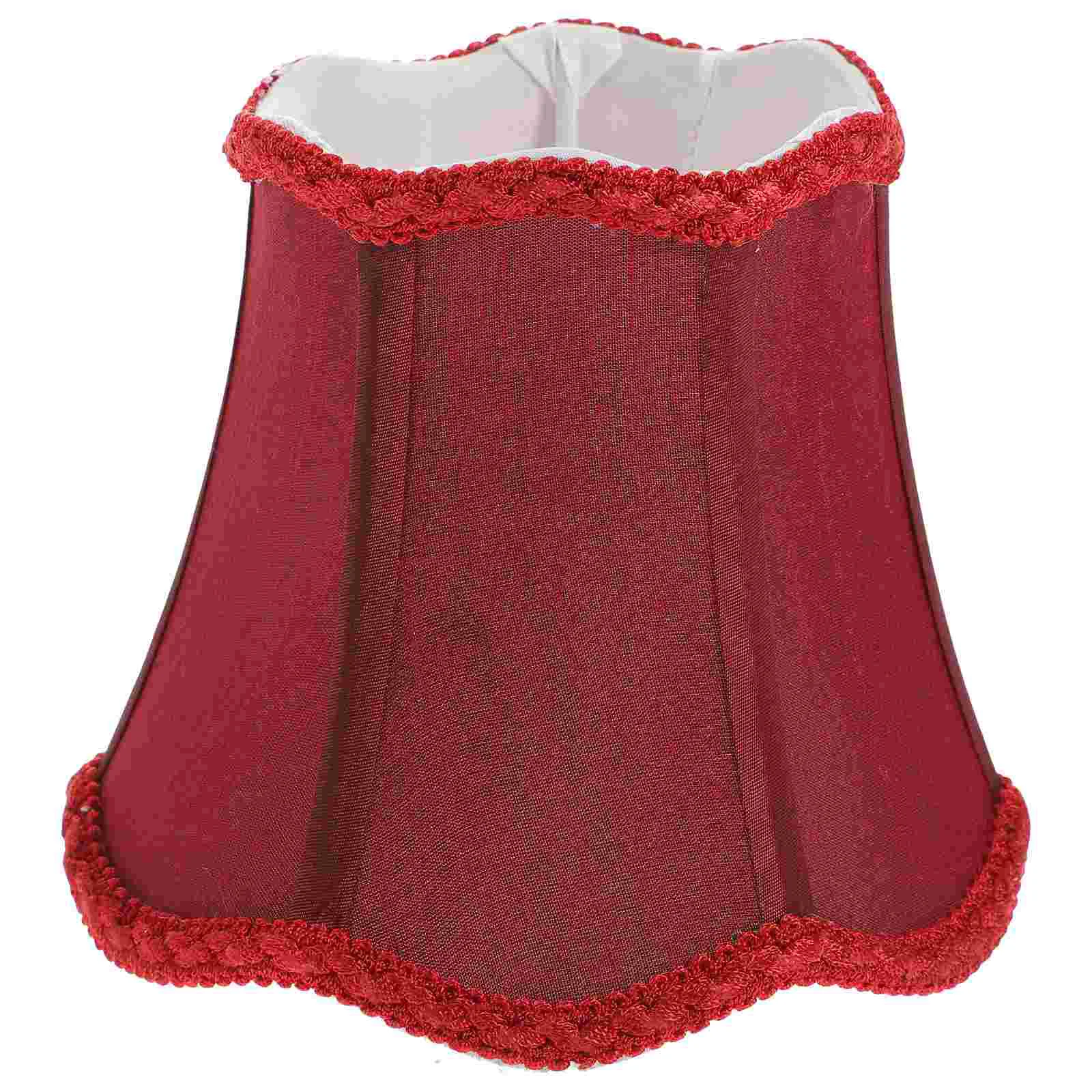 Black Chandelier European Style Wall Lamp Fabric Lampshade Lighting Hotel Cloth Ceiling Table Candlestick Lights Home Red