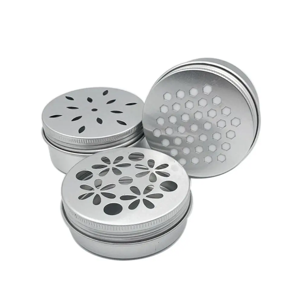 High Quality Hollow Out with Holes Aluminum Tin Container 8 Styles Metal Cosmetic Face Eye Cream Packing Lip Balm Candle Jar
