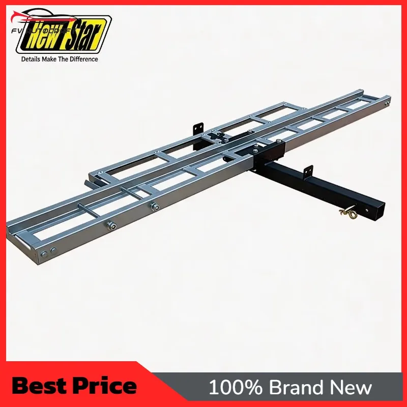 【2026】Lightweight Aluminum Alloy Motorcycle Hitch Carrier Rack 2 Inch Receiver 500LBS Foldable Rust-Free Anti-Tilt Loading Ramp