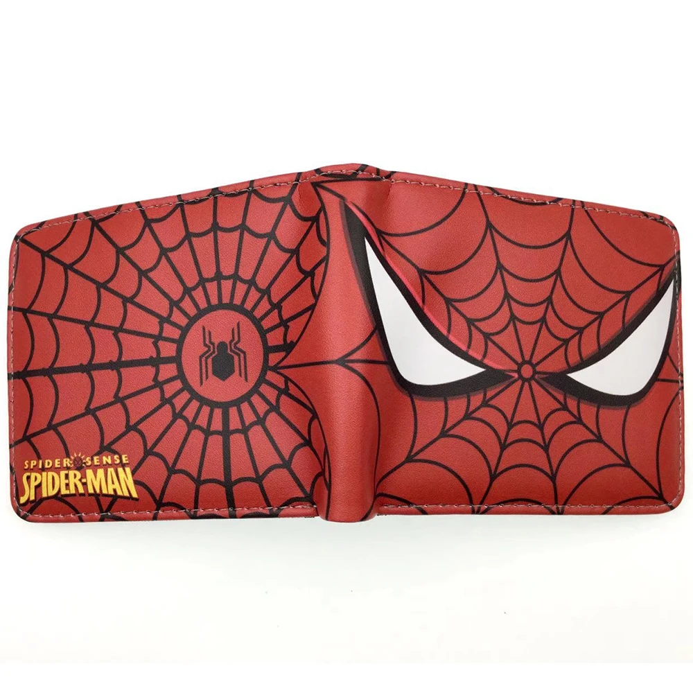 محفظة قصيرة بنمط رائع من سلسلة الرجل العنكبوت الخارق للمراهقين، حامل بطاقة محفظة بسيط، خيارات متعددة الأنماط في المخزون