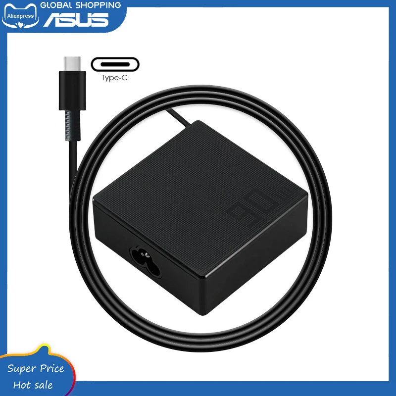 Original 20V 4.5A 90W USB-C AC Adapter Type-C Laptop Charger For Asus S5602ZA K3502ZA K3402ZA UX5400ZB UX5400ZF UX3404VA S5402Z