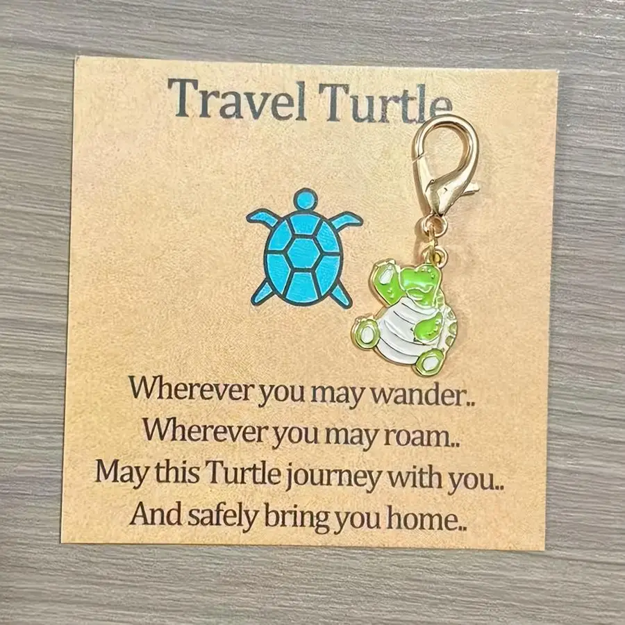 1/5/10/20/50/100pcs A Stylish Zinc Alloy Turtle Keychain, Non-Woven Keyring, Durable Keychain Suitable for Car And Bag Decoratio