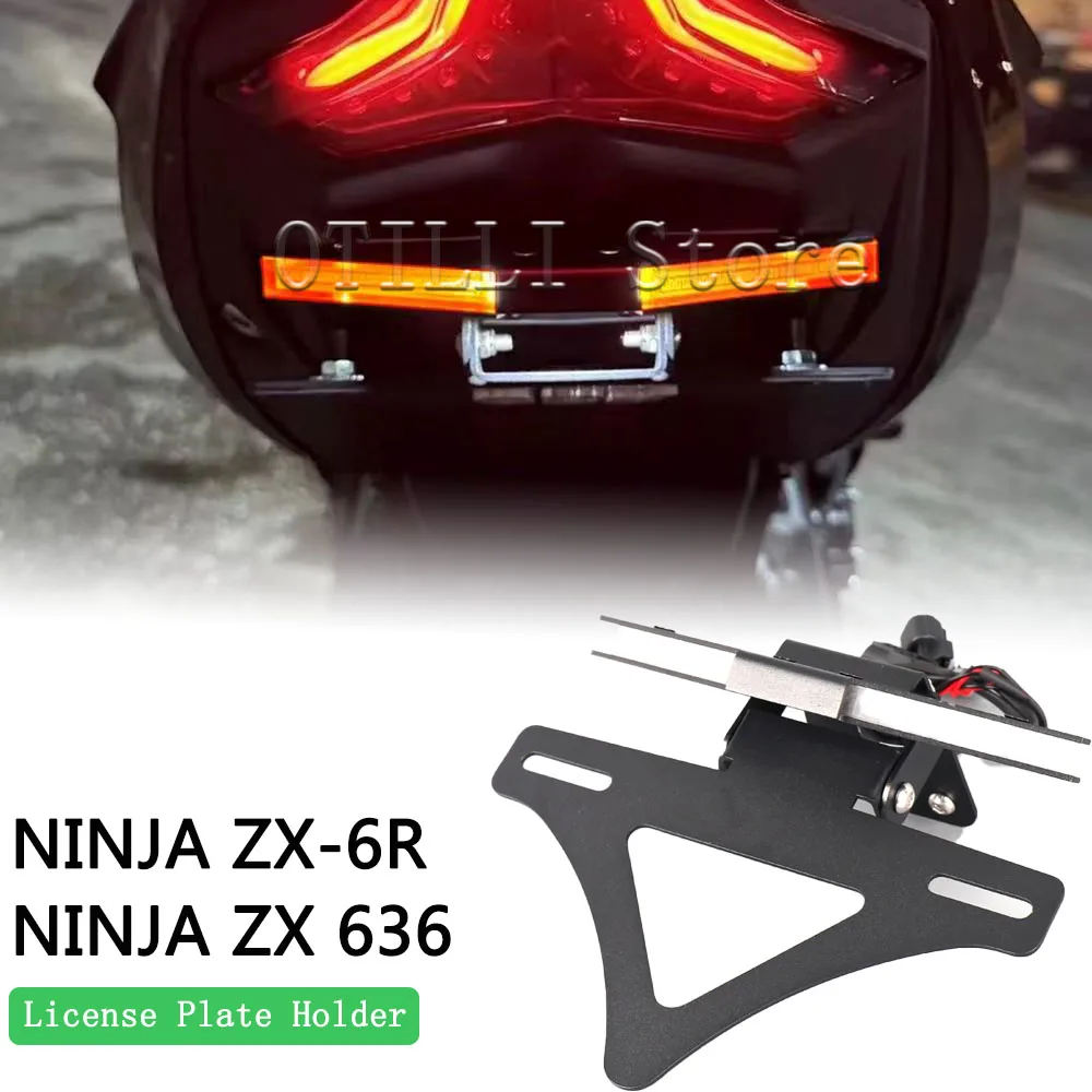 

ZX6R 2024 2025 License Plate Holder For KAWASAKI Ninja ZX-6R NINJA ZX 636 Motorcycle Tail Tidy Rear Fender Eliminator LED Light