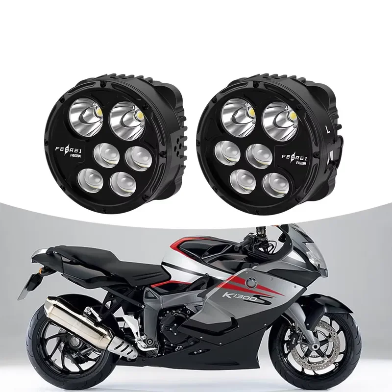 300W Super Bright LED Motorcycle Headlight Fog Light 23000 Lumens IPX8 Waterproof Lamp for Adventure Bike Off Road Driving
