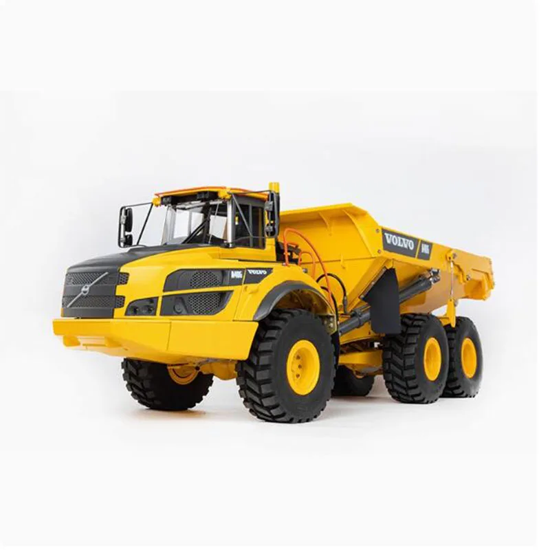 Double E A40G 1/16 RC Hydraulic Articulated Truck Metal Model with Sound and Light Sound System RTR Dump Truck Boy RC Car Toy